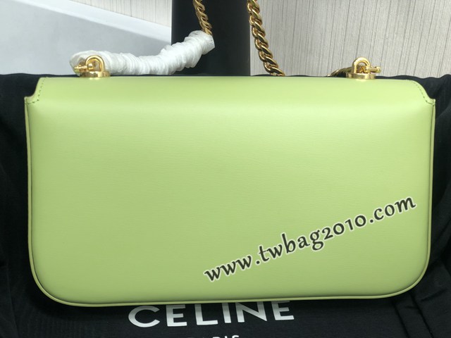 Celine專櫃2023新款小號亮澤牛皮革鏈條包 賽琳凱旋門鎖扣金屬鏈條腋下包 sldj2405